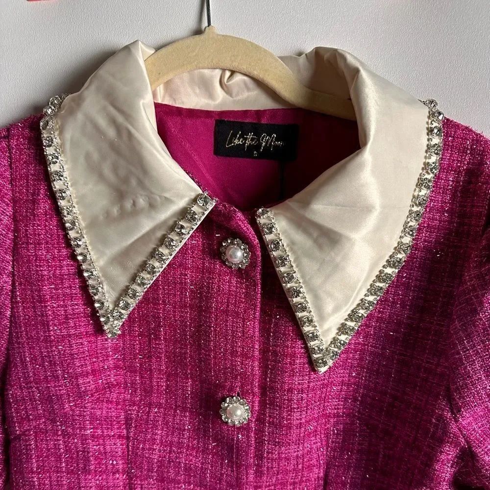 Magenta Tweed dress - Picture 7 of 16